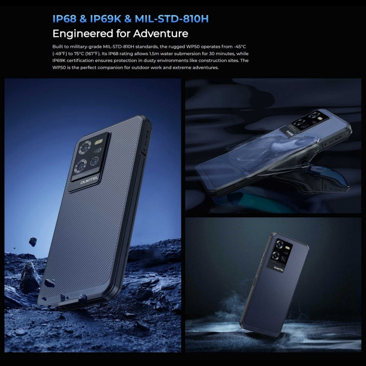 Oukitel WP50 5G Rugged Phone, 4GB+256GB, 6.6 inch Android 14.0 MediaTek Dimensity 6100+ Octa-core 3.0GHz, NFC, OTG, Network: 5G Oukitel WP50 5G Rugged Phone, 4GB+256GB, 6.6 inch Android 14.0 MediaTek Dimensity 6100+ Octa-core 3.0GHz, NFC, OTG, Network: 5G